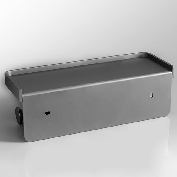 Aluminio Elegante - Soporte de Papel Higiénico con Estante para Teléfono en Baño