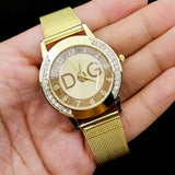 Hot Sale European Fashion Watch Women Luxury Brand DQG Quartz Watch Reloj Mujer Casual Stainless Steel Ladies Clock