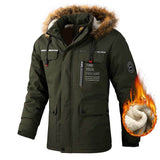 Fashion Men's Casual Windbreaker Jackets Hooded Jacket Man Waterproof Outdoor Soft Shell Winter Coat Clothing Warm Fleece Thick