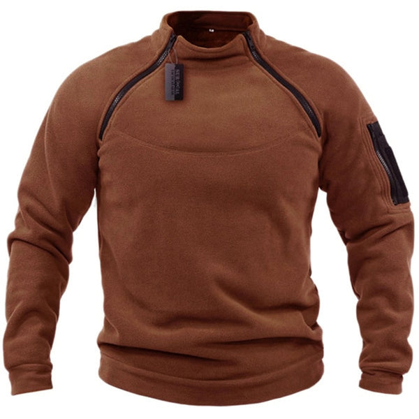 US Men's Tactical Outdoor Jacket Hunting Clothes Warm Zippers Fleece Pullover Men Windproof Autumn Winter Coat Thermal Underwear