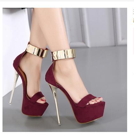 Aneikeh Ankle Strap Heels Platform Sandals Party Shoes For Women Wedding Pumps 16cm High Heels Sequined Gladiator Sandals Black