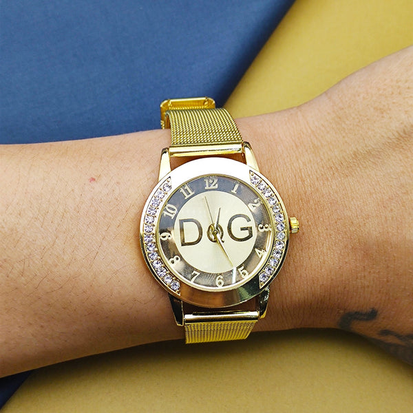 Hot Sale European Fashion Watch Women Luxury Brand DQG Quartz Watch Reloj Mujer Casual Stainless Steel Ladies Clock